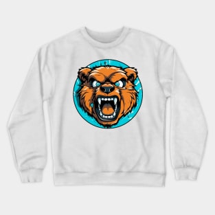 Angry Bear Cartoon Crewneck Sweatshirt